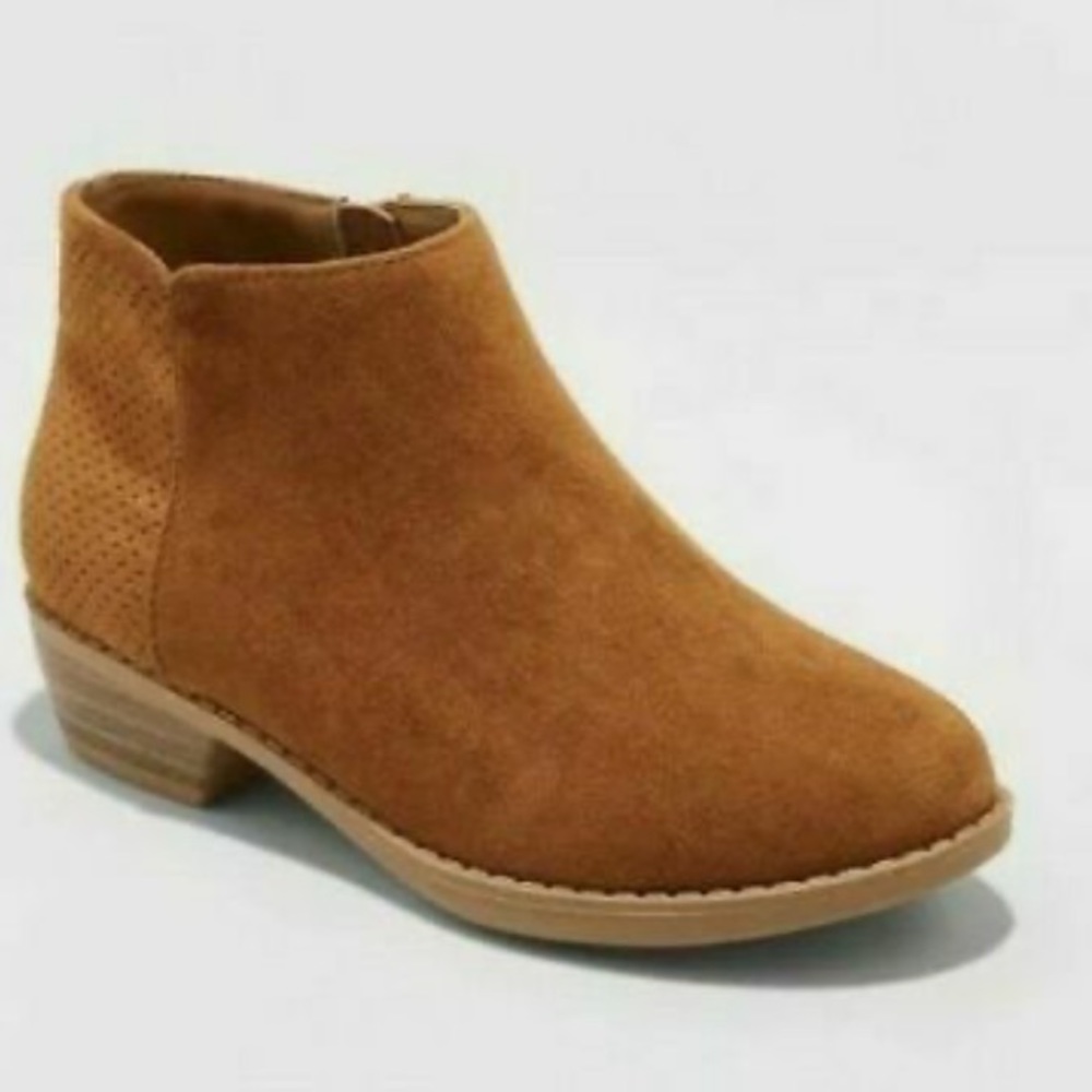 Girls' Micro Suede Fashion Ankle Booties - Picture 2 of 3
